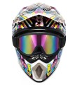 Kask Cross Motocrossowy zestaw Off-road design KOLOROWY + Gogle