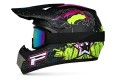 Kask Cross Motocrossowy zestaw Off-road design GRAFFITI + Gogle