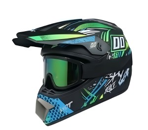 Kask Cross Motocrossowy zestaw Off-road design GRAFFITI + Gogle