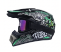Kask Cross Motocrossowy zestaw Off-road design GRAFFITI + Gogle