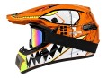 Kask Cross Motocrossowy zestaw Off-road design DINOZAUR + Gogle