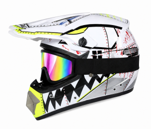  Kask Cross Motocrossowy zestaw Off-road design DINOZAUR + Gogle