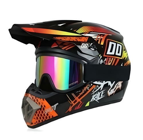 Kask Cross Motocrossowy zestaw Off-road Race Gear Series + Gogle