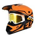 Kask Motocyklowy Cross Enduro Motocrossowy MTB V1 Orange + Gogle