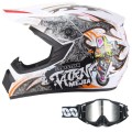 Kask Motocyklowy Cross Enduro Motocrossowy MTB Sebastian Mejia Edition + Gogle