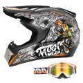 Kask Motocyklowy Cross Enduro Motocrossowy MTB Sebastian Mejia Edition + Gogle