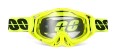 Kask Motocyklowy Cross Enduro Motocrossowy MTB HELMO Fluo Yellow + Gogle