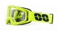 Kask Motocyklowy Cross Enduro Motocrossowy MTB V1 Fluo Yellow + Gogle