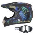 Kask Motocyklowy Cross Enduro Motocrossowy MTB Graffiti Edition + Gogle