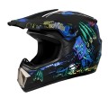 Kask Motocyklowy Cross Enduro Motocrossowy MTB Graffiti Edition + Gogle