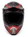 Kask Motocyklowy Cross Enduro Motocrossowy MTB Red Racing + Gogle