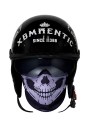 Kask motocyklowy orzeszek RETRO z daszkiem w stylu vintage