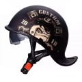 Kask motocyklowy orzeszek RETRO z daszkiem w stylu vintage