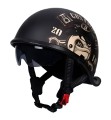 Kask motocyklowy orzeszek RETRO z daszkiem w stylu vintage