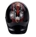 Kask motocyklowy orzeszek RETRO z daszkiem w stylu vintage