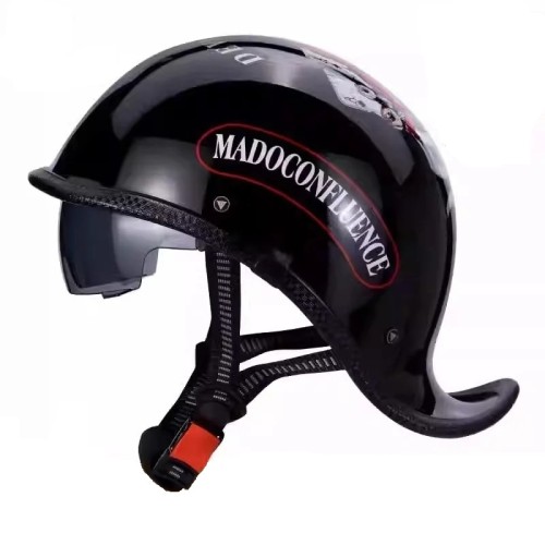 Kask motocyklowy orzeszek RETRO z daszkiem w stylu vintage