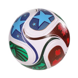 Piłka Nożna Treningowa Multicolor Design Gwiazdy i Liście rozmiar 5