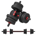 Zestaw Hantli Regulowanych 2w1 ze Sztangą Trening Siłowy w Domu + 20 KG Obciążenie