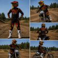 Profesjonalny Strój Motocrossowy dla Dzieci Enduro MX BLAZE RIDER JR