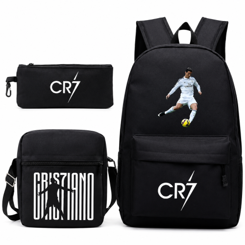 Plecak dla Dzieci CR7 Zestaw Szkolny 3w1 Tornister Torba na Ramię Piórnik Cristiano Ronaldo