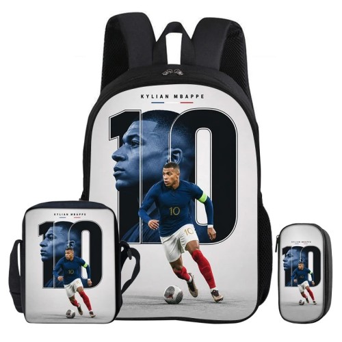 Plecak Chłopięcy Zestaw Szkolny 3w1 Tornister Listonoszka Kylian Mbappe