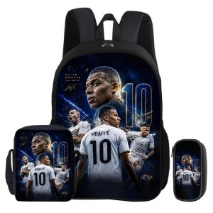 Plecak Chłopięcy Zestaw Szkolny 3w1 Tornister Listonoszka Kylian Mbappe