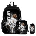 Plecak Szkolny dla Chłopca Zestaw 3w1 Kylian Mbappe Real Madryt Tornister Torba Śniadaniowa Piórnik