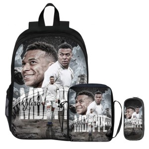 Plecak Szkolny dla Chłopca Zestaw 3w1 Kylian Mbappe Real Madryt Tornister Listonoszka Piórnik