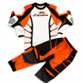 Strój Motocross Kombinezon Enduro Cross Honda Repsol Pomarańczowy Kompletny Zestaw Off-Road