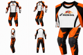 Strój Motocross Kombinezon Enduro Cross Honda Repsol Pomarańczowy Kompletny Zestaw Off-Road