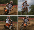 Strój Motocross Kombinezon Enduro Cross Honda Repsol Pomarańczowy Kompletny Zestaw Off-Road