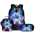 Zestaw Szkolny 3w1 Plecak Chłopięcy Piłka Nożna Ronaldo CR7 Torba Śniadaniowa Piórnik