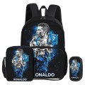 Zestaw Szkolny 3w1 CR7 Neon Energy Plecak Torba Piórnik Piłka Nożna Ronaldo