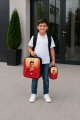 Zestaw Szkolny 3w1 CR7 Silence Red Plecak Torba Piórnik Piłka Nożna Ronaldo