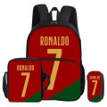 Zestaw Szkolny 3w1 CR7 Portugal Team Plecak Torba Piórnik Piłka Nożna Ronaldo