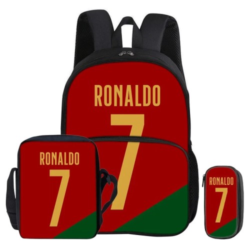 Zestaw Szkolny 3w1 CR7 Portugal Team Plecak Torba Piórnik Piłka Nożna Ronaldo