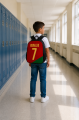 Zestaw Szkolny 3w1 CR7 Portugal Team Plecak Torba Piórnik Piłka Nożna Ronaldo