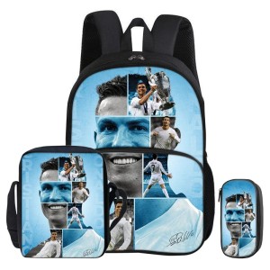 Zestaw Szkolny 3w1 CR7 Champions Trophy Plecak Torba Piórnik Piłka Nożna Ronaldo