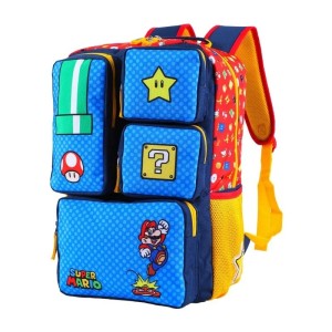 Plecak Szkolny Super Mario Bros dla Dzieci Duży Wielokomorowy Gamingowy 3D
