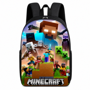 Plecak Szkolny Minecraft TNT Boom Pojemny Plecak A4 dla Chłopca