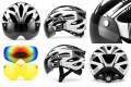 Kask Rowerowy z Szybką Magnetyczną Superide 3x Wizjer Okulary Biały