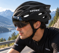 Kask Rowerowy z Szybką Magnetyczną Superide 3x Wizjer Okulary Czarny