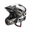 Kask Full Face z Odpinaną Szczęką dla dzieci RockBros 2w1 MTB Enduro Downhill Biały