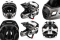 Kask Full Face z Odpinaną Szczęką dla dzieci RockBros 2w1 MTB Enduro Downhill Biały