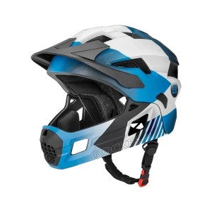 Kask Full Face z Odpinaną Szczęką dla dzieci RockBros 2w1 MTB Enduro Downhill Niebieski