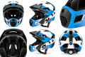 Kask Full Face z Odpinaną Szczęką dla dzieci RockBros 2w1 MTB Enduro Downhill Niebieski