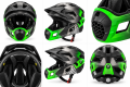 Kask Full Face z Odpinaną Szczęką dla dzieci RockBros 2w1 MTB Enduro Downhill Czarny