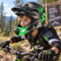 Kask Full Face z Odpinaną Szczęką dla dzieci RockBros 2w1 MTB Enduro Downhill Czarny