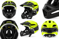 Kask Full Face z Odpinaną Szczęką Eastinear 2w1 MTB Enduro Zielony
