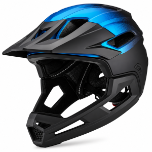 Kask Full Face z Odpinaną Szczęką Eastinear 2w1 MTB Enduro Czarno Niebieski